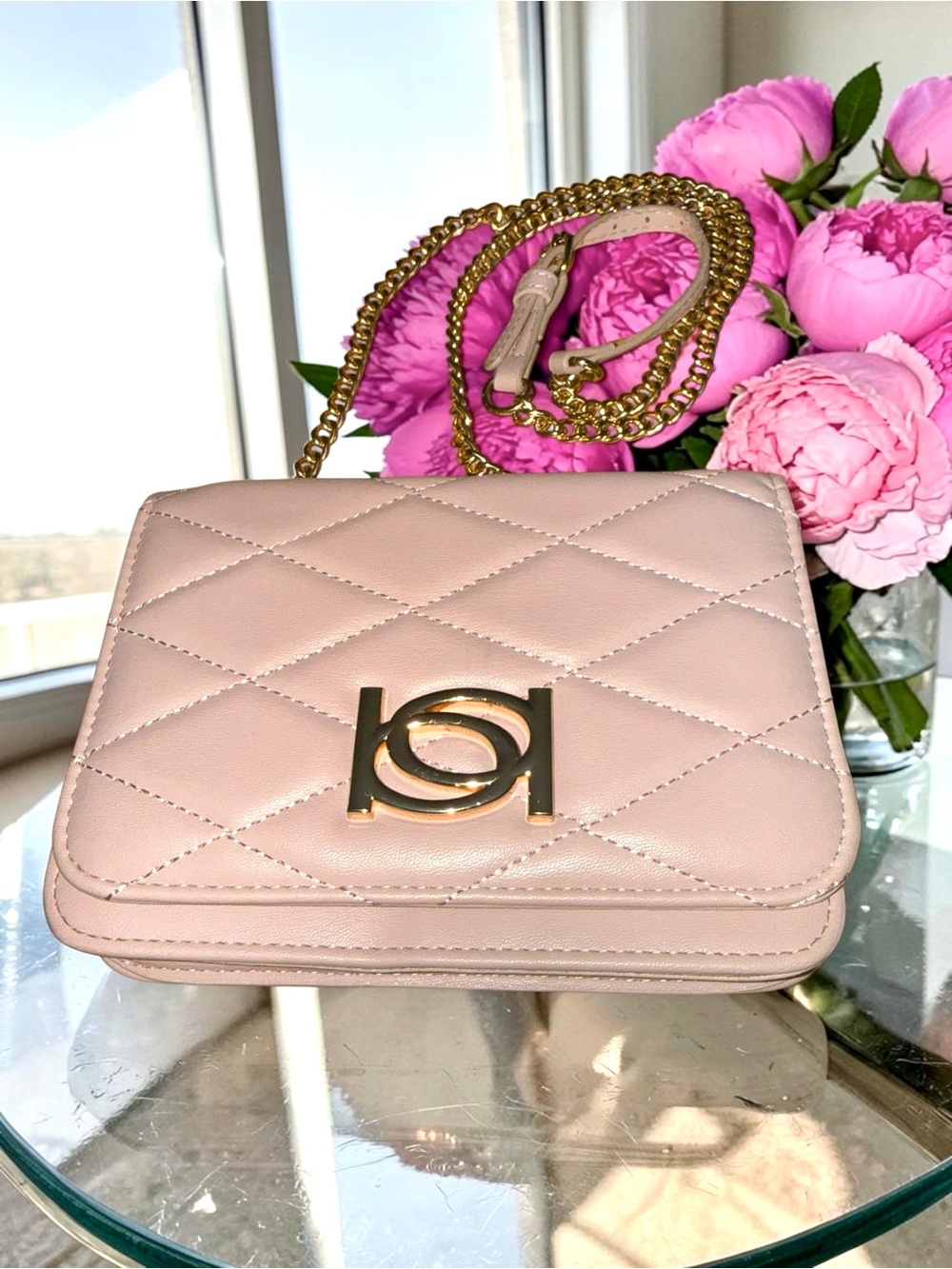 Quilted Bebe Soft Pink Women's Crossbody Bag
